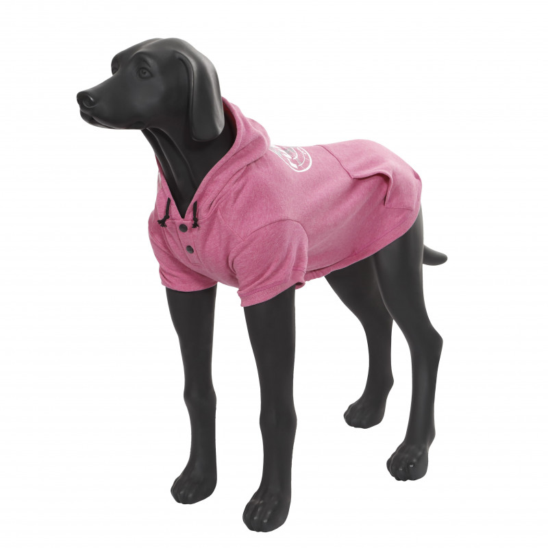 Толстовка для собак Rukka Hoody, унисекс, розовый, 45, длина спины 51 см