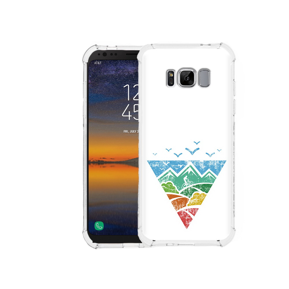 

Чехол MyPads Tocco для Samsung Galaxy S8 Лес земля море чайки (PT107395.590.105), Прозрачный, Tocco