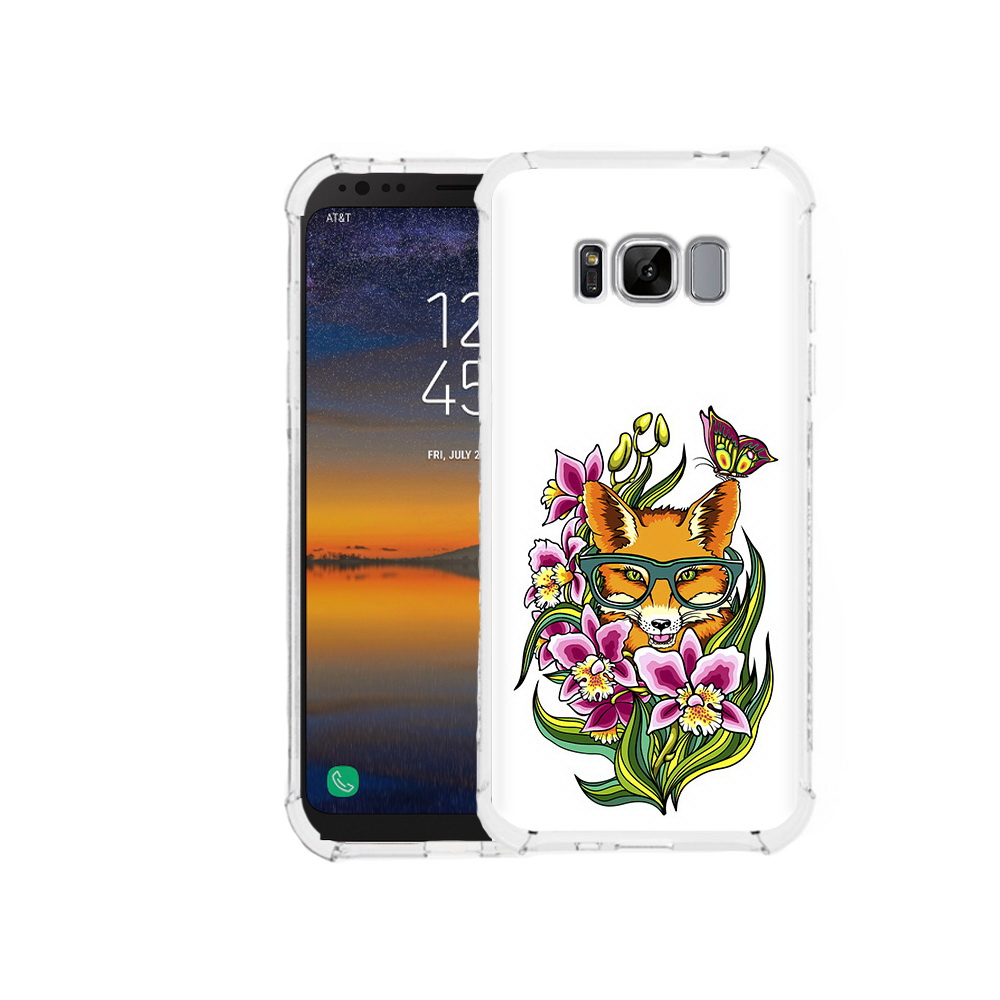 

Чехол MyPads Tocco для Samsung Galaxy S8 Лиса в цветах (PT107395.590.108), Прозрачный, Tocco