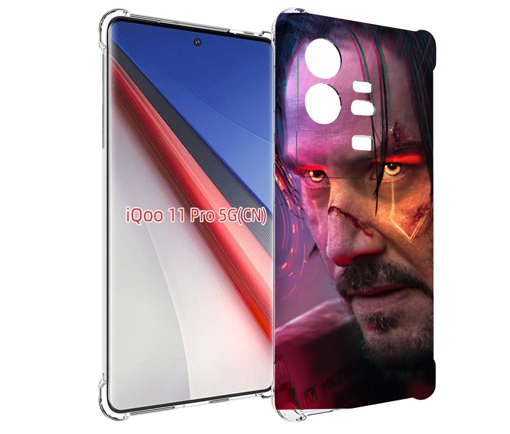 

Чехол бампер MyPads cyberpunk 2077 Джонни Сильверхенд для Vivo i..., Прозрачный, Tocco