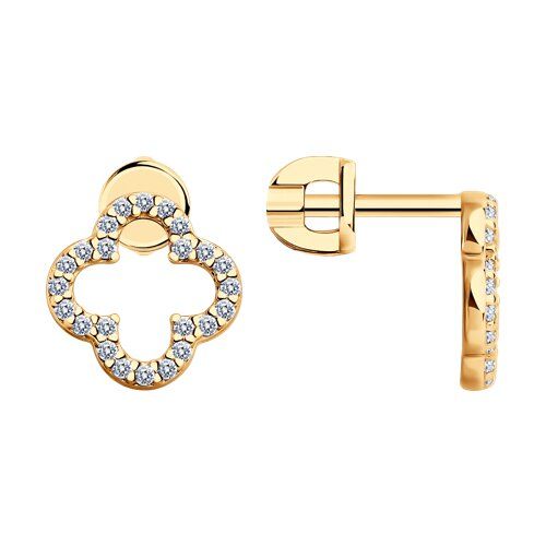 

Серьги пусеты из серебра TEO MAORI 893022436, фианит, 893022436