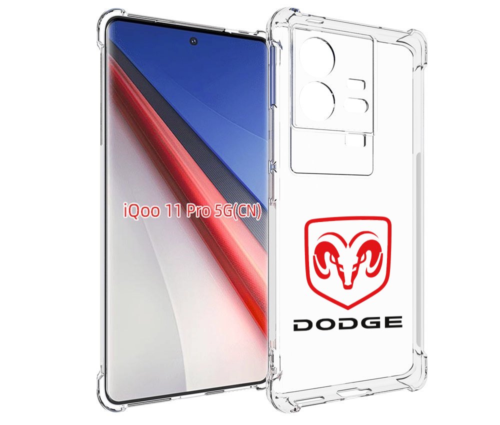 

Чехол бампер MyPads dodge-2 мужской для Vivo iQOO 11 Pro противо..., Прозрачный, Tocco