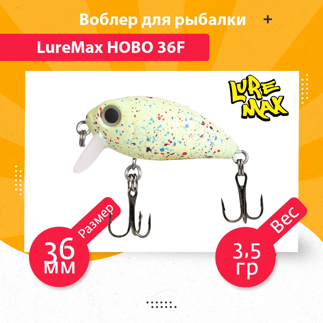 

Воблер для рыбалки LureMax HOBO LWHB36FSSR-101, Разноцветный