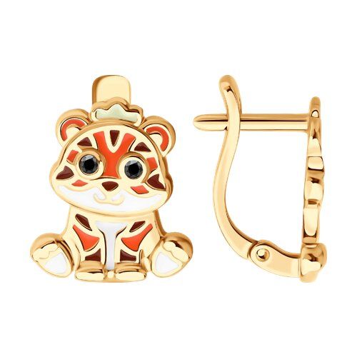 

Серьги из серебра TEO MAORI 893022452, фианит/эмаль, 893022452