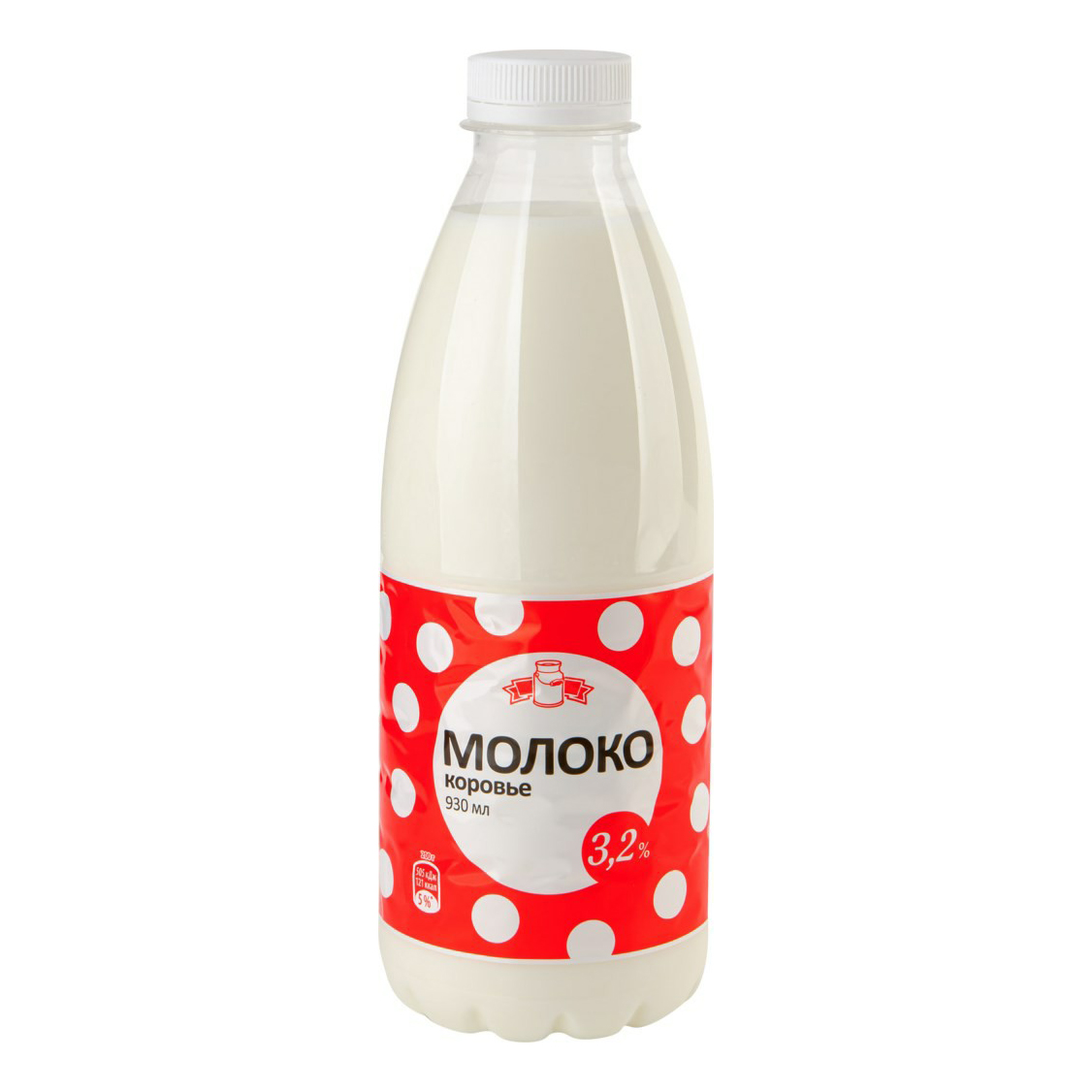 

Молоко 3,2% пастеризованное 930 мл Paster Milk White