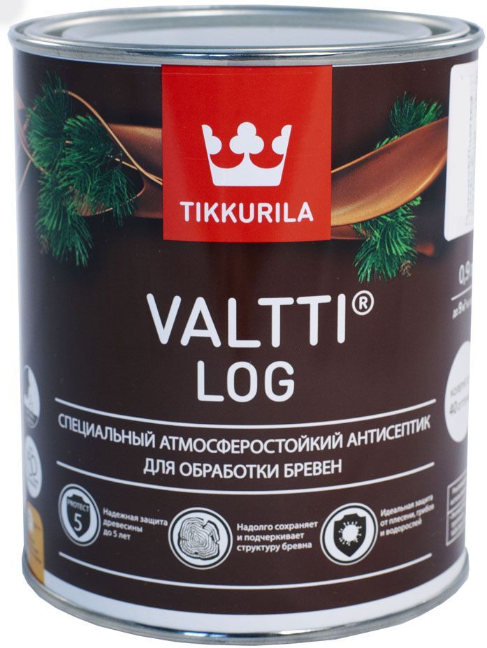 TIKKURILA Valtti Log Base EC антисептик для обработки брёвен прозрачный под колеровку