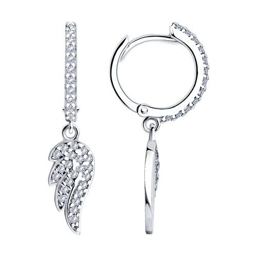 

Серьги подвески из серебра TEO MAORI 894025730, фианит, 894025730