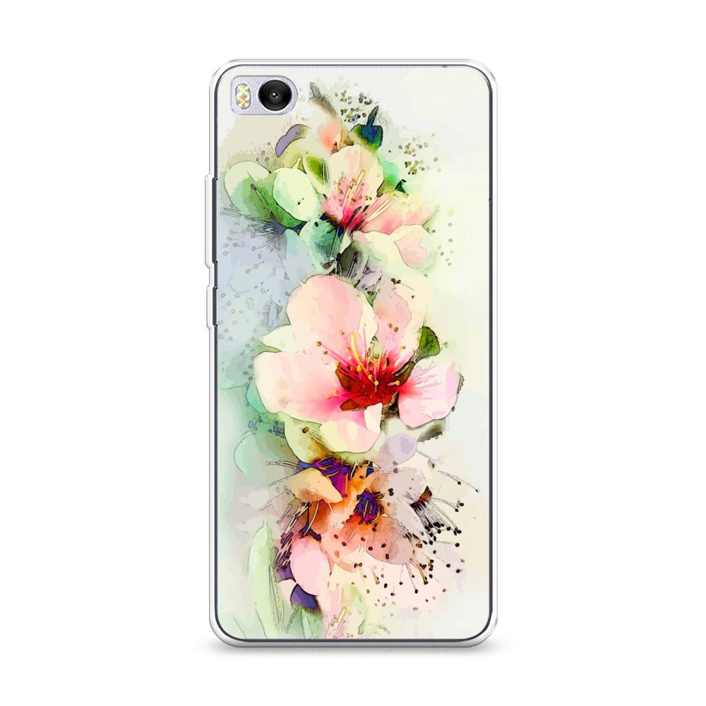 

Чехол для Xiaomi Mi 5S "Нежные цветы", Зеленый;розовый, 30550-2