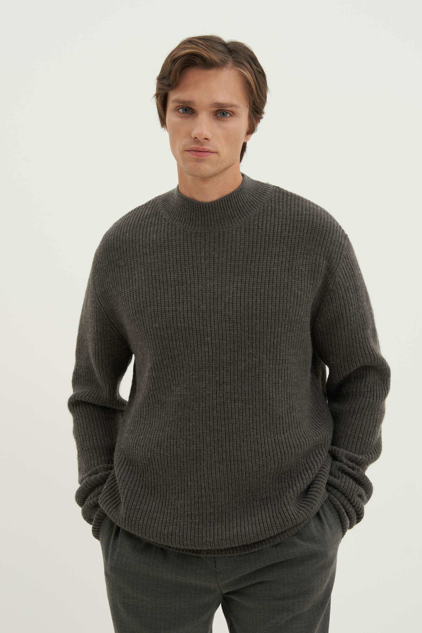 

Джемпер мужской Finn Flare FWD21114 серый 2XL, FWD21114