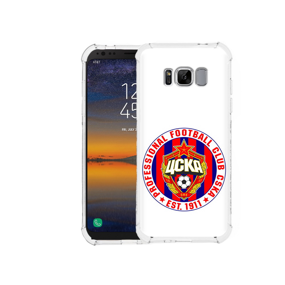 

Чехол MyPads Tocco для Samsung Galaxy S8 ФК ЦСК логотип (PT107395.590.178), Прозрачный, Tocco