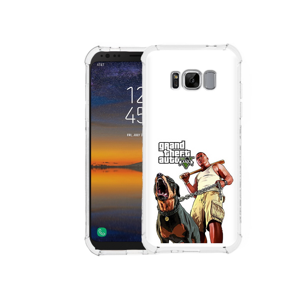 

Чехол MyPads Tocco для Samsung Galaxy S8 GTA грозная собака (PT107395.590.18), Прозрачный, Tocco