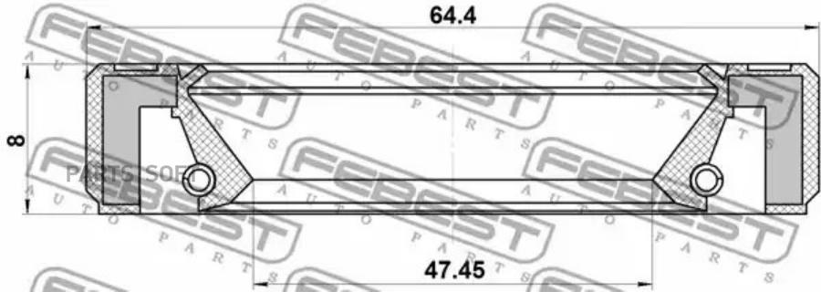 

FEBECT 95GBY49640808R 95GBY-49640808R_сальник привода! 49x66x8\ Nissan Maxima/Murano/Teana