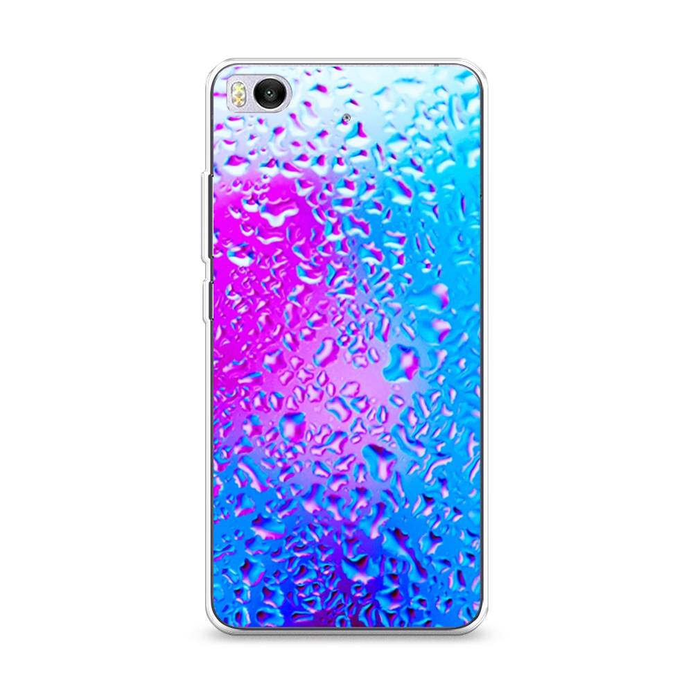 

Чехол для Xiaomi Mi 5S "Капли на стекле", Голубой;розовый, 30550-3