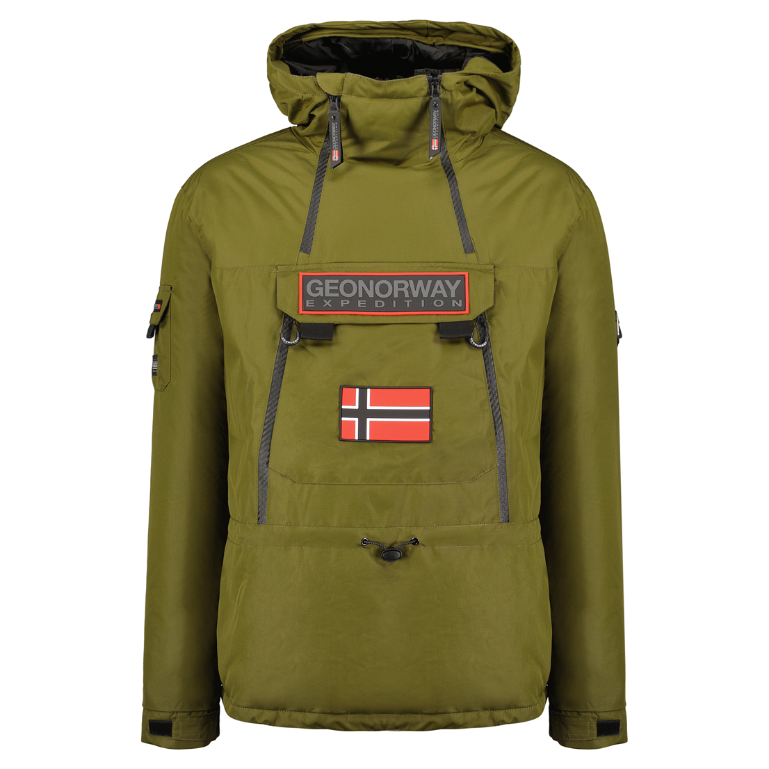 Парка мужская Geographical Norway, WW5541H-GNO, с капюшоном, хаки, S