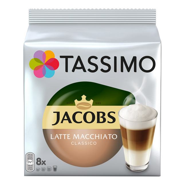 Кофейный напиток Tassimo Latte Macchiato Classico в капсулах 33 г х 8 шт