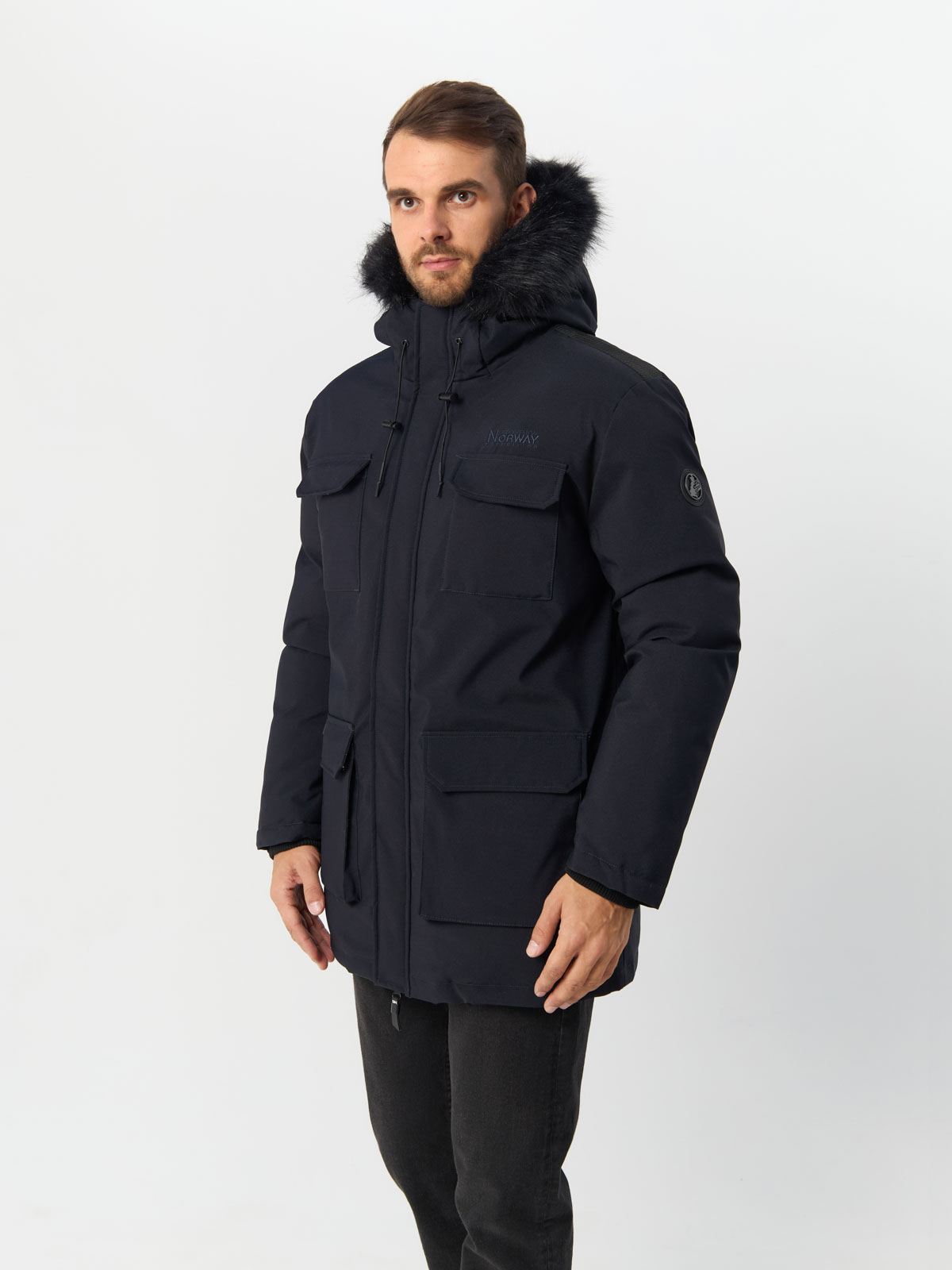 

Парка мужская Geographical Norway WW3702H-GN темно-синяя XL, Синий, WW3702H-GN