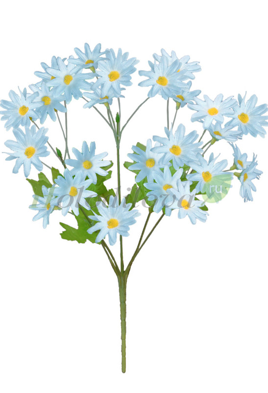 

Искусственные цветы Ромашки (букет) голубой