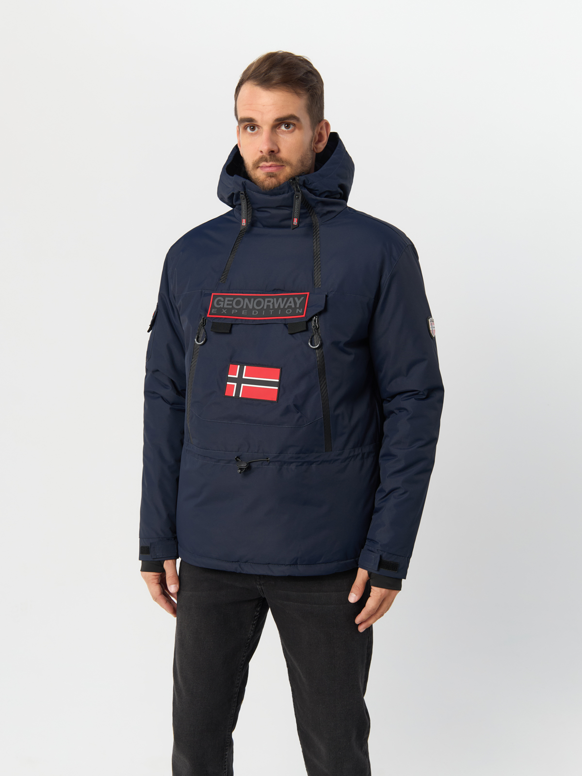 Парка мужская Geographical Norway WW5541H-GNO с капюшоном Navy XL 15990₽