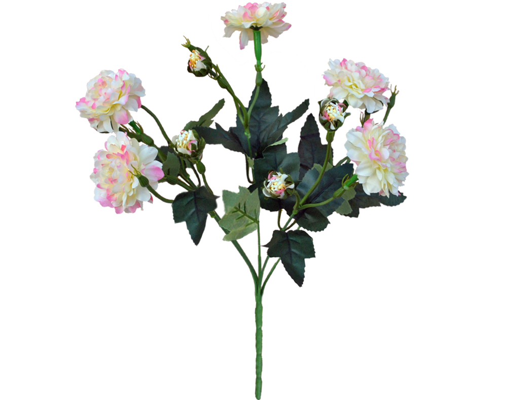 

Искусственные цветы Бархотки (букет), Белый;розовый;зеленый