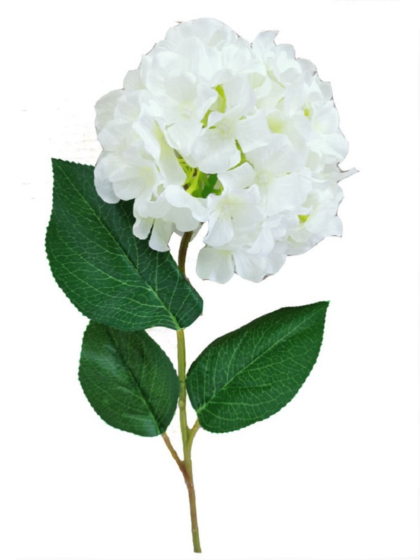 

Искусственные цветы Гортензия белая, Белый;зеленый