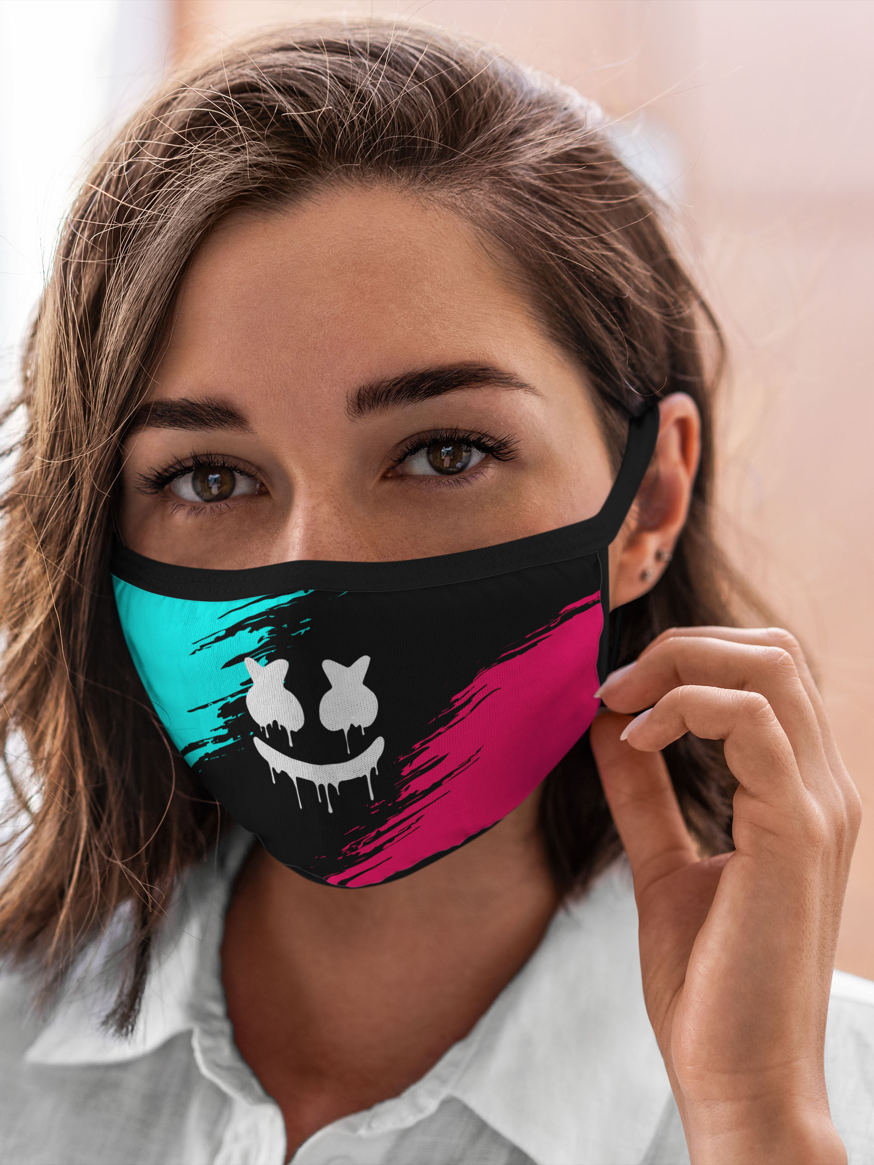 

Многоразовая маска унисекс Burnettie Marshmello, Разноцветный, Marshmello