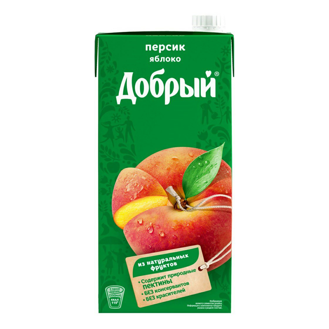 

Нектар Добрый яблоко-персик с мякотью 2 л