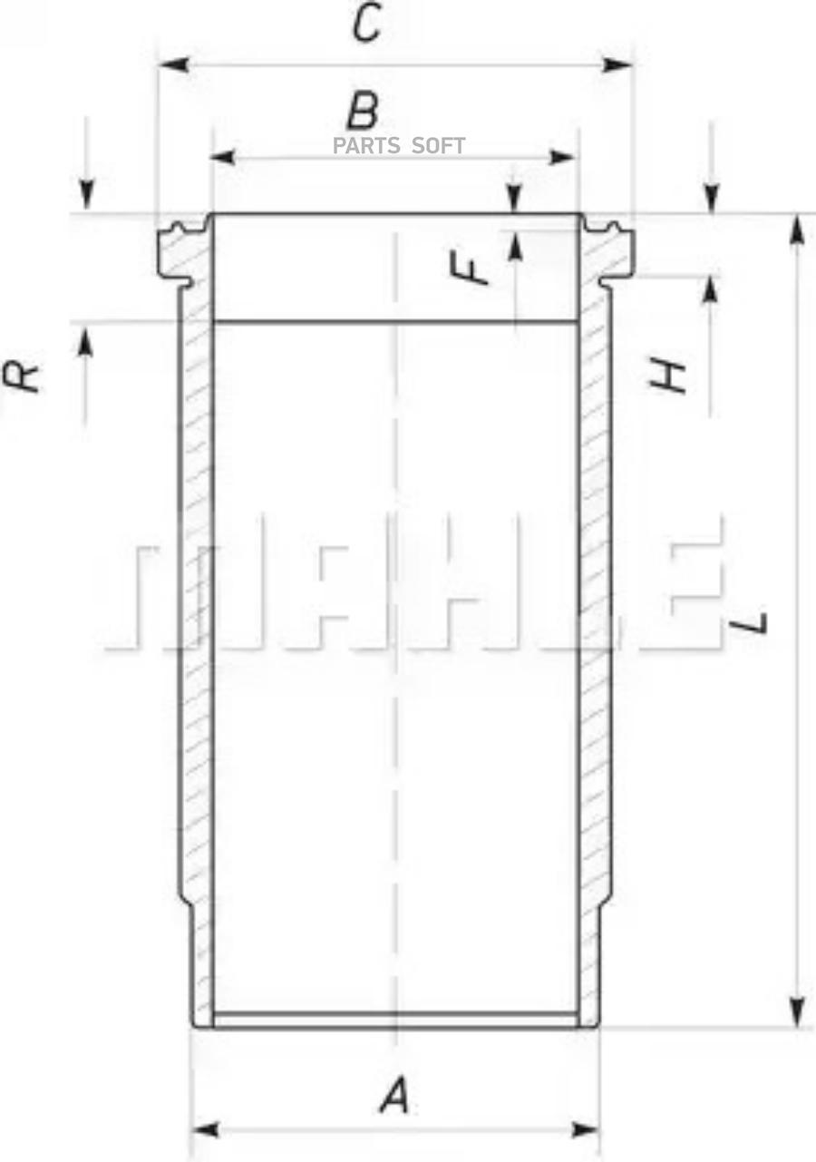 MAHLE 037WN3001 037 WN 30 01_гильза с кольцами d130175 Volvo дв TD120 121 122 F FL FH 1 20050₽