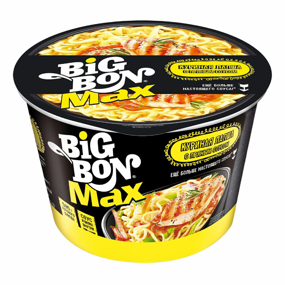 Лапша биг. Big bon Max куриная, 95г. Биг Бон лапша. 95г лапша куриная ведро Max BIGBON. Лапша Биг Бон 95г ведро.