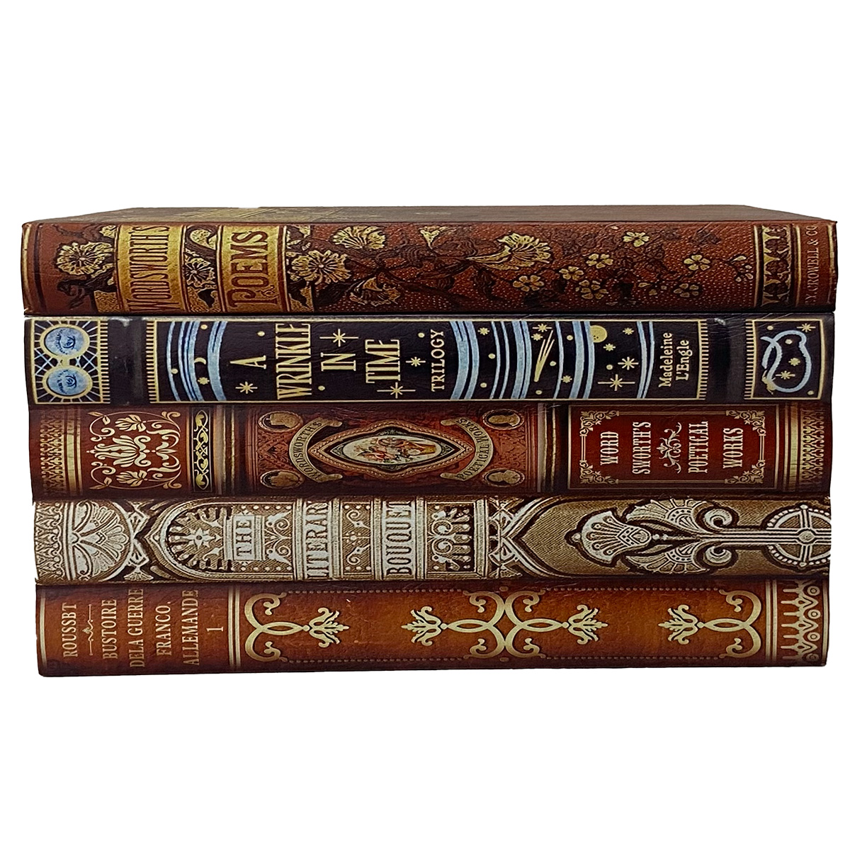 Декоративный сундук Grand forest для хранения с горизонтальными книгами Малый 44х26х25 см