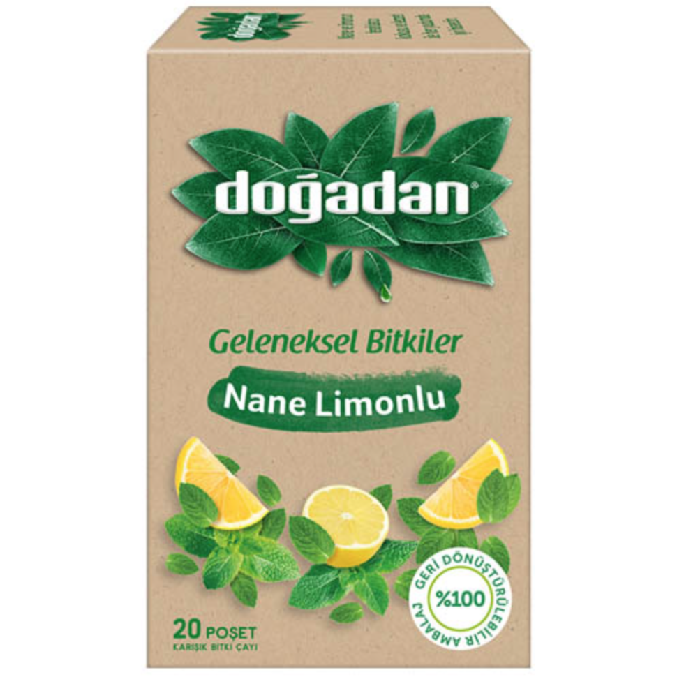 Чай турецкий Dogadan с мятой и лимоном, 20 пакетиков