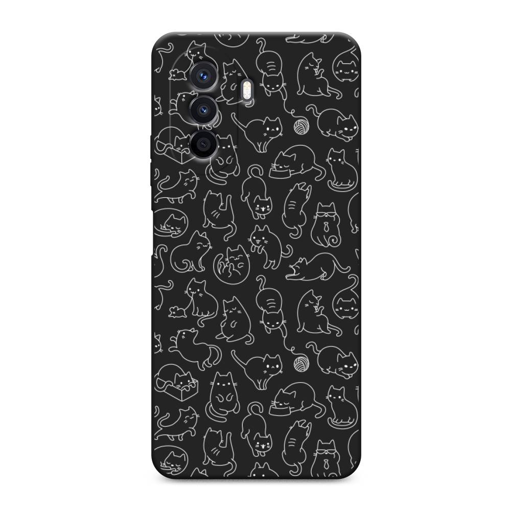 

Чехол Awog на Huawei Nova Y70 / Хуавей Нова Y70 "Шкодливые котики", Черный;белый;серый