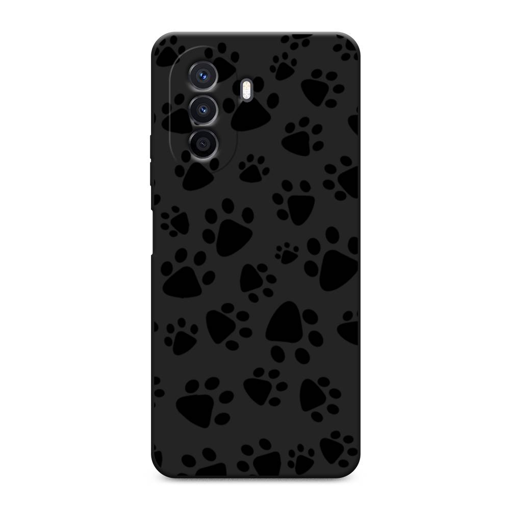 

Чехол Awog на Huawei Nova Y70 / Хуавей Нова Y70 "Лапки черные", Черный
