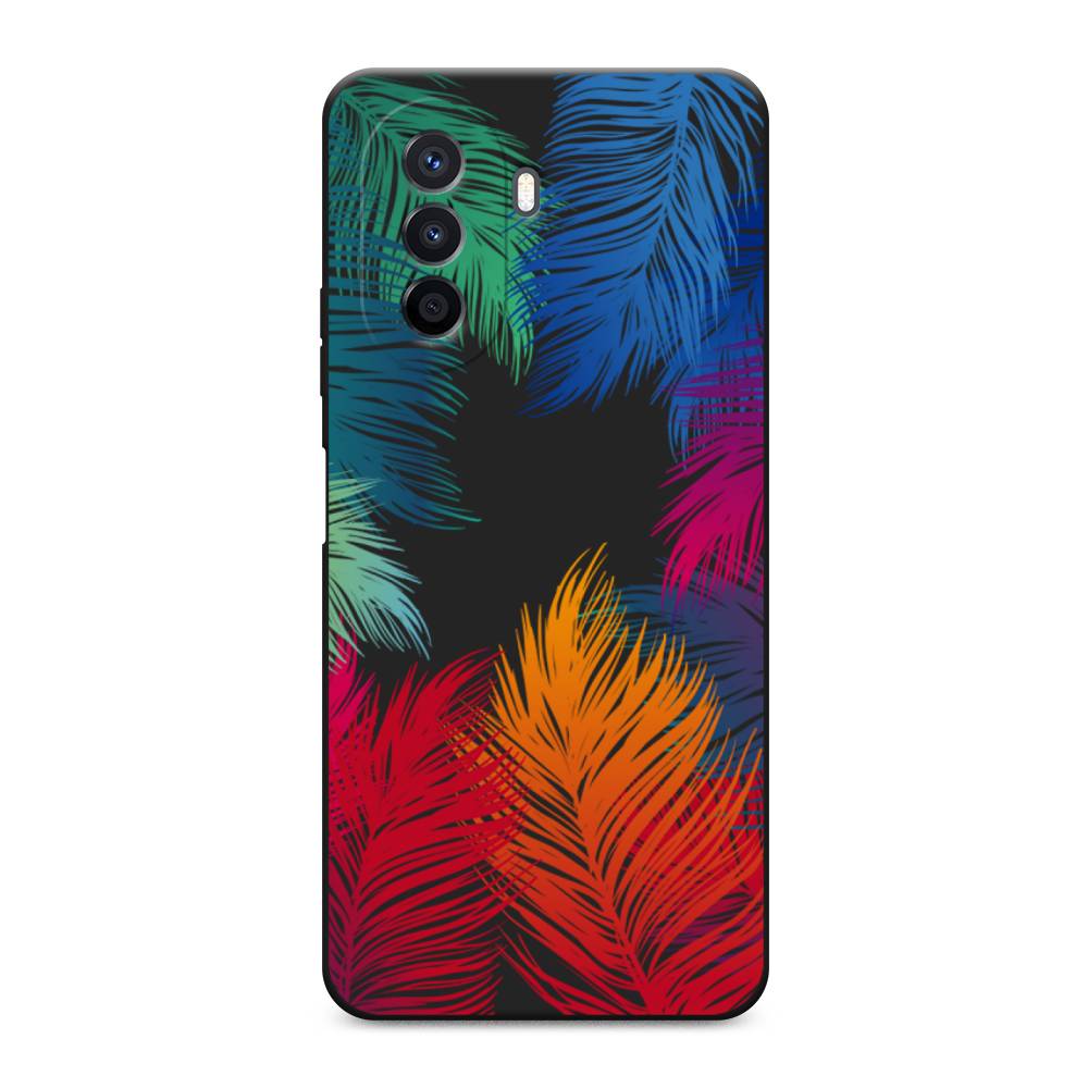 

Чехол Awog на Huawei Nova Y70 / Хуавей Нова Y70 "Рамка из перьев", Красный