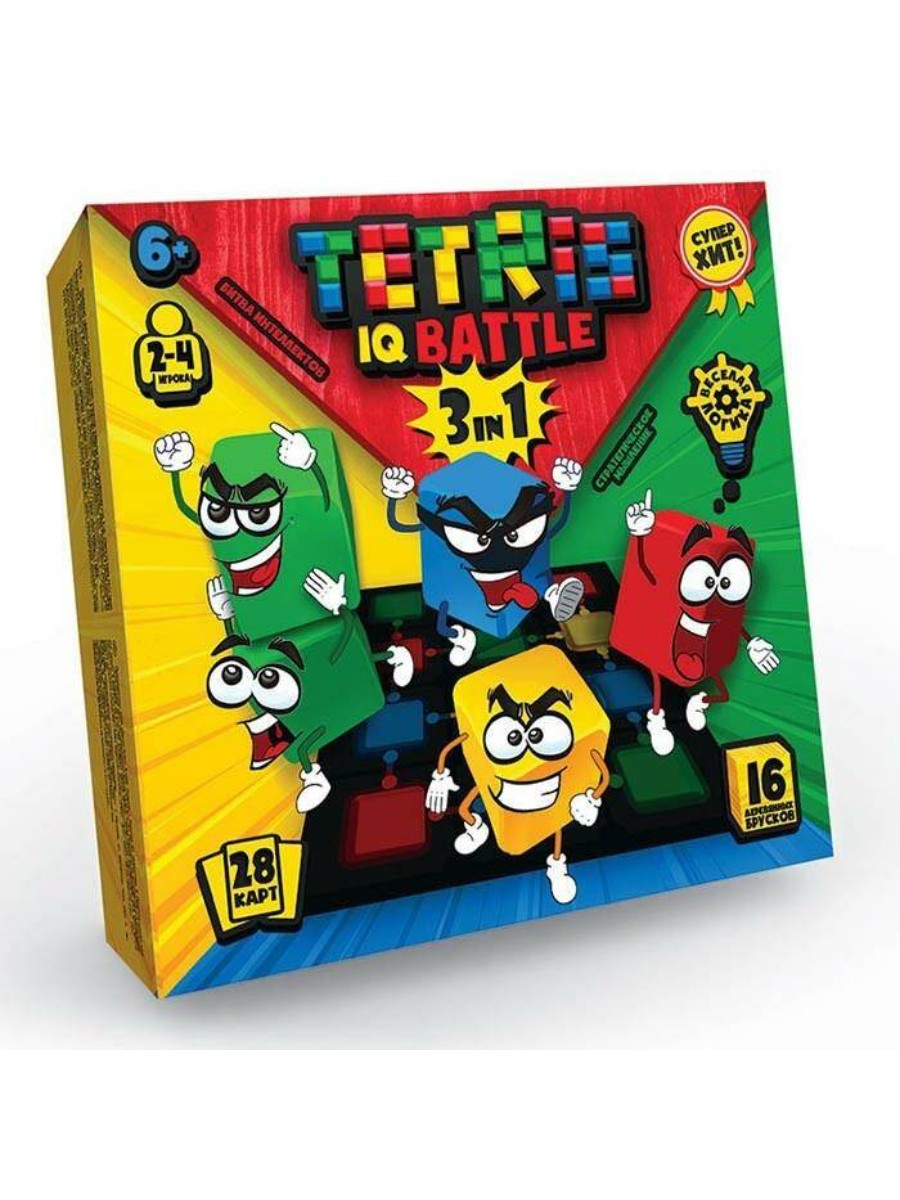 Настольная игра Danko Toys Веселая логика серии Tetris Iq battle 3 в 1 28 карт 773₽