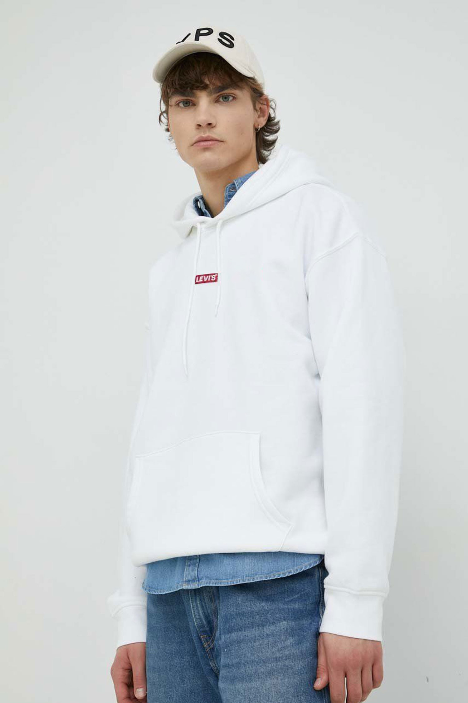 

Худи мужское Levi's A4233-0007 белое S, Белый, A4233-0007
