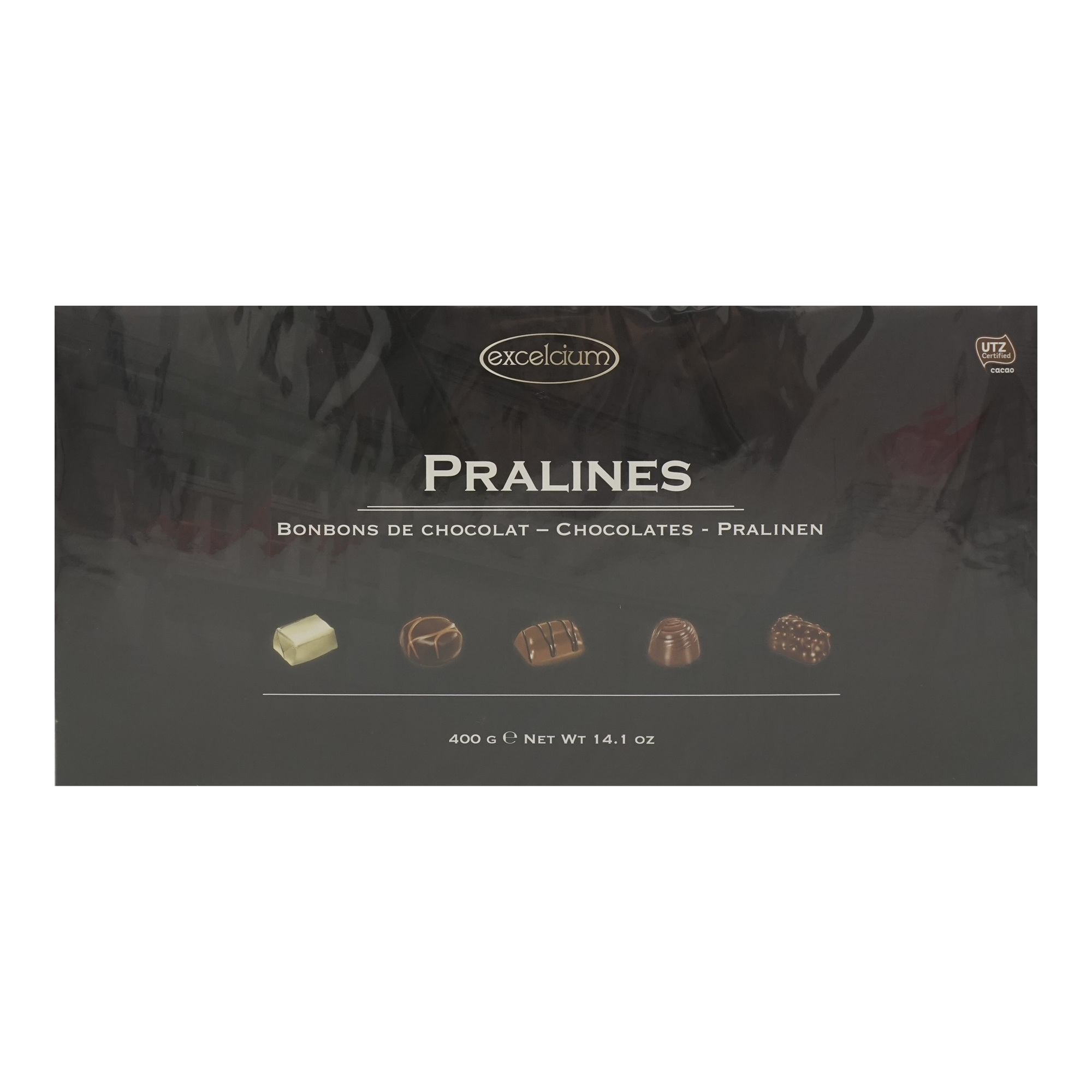 Конфеты Excelcium Black Пралине ассорти 400 г