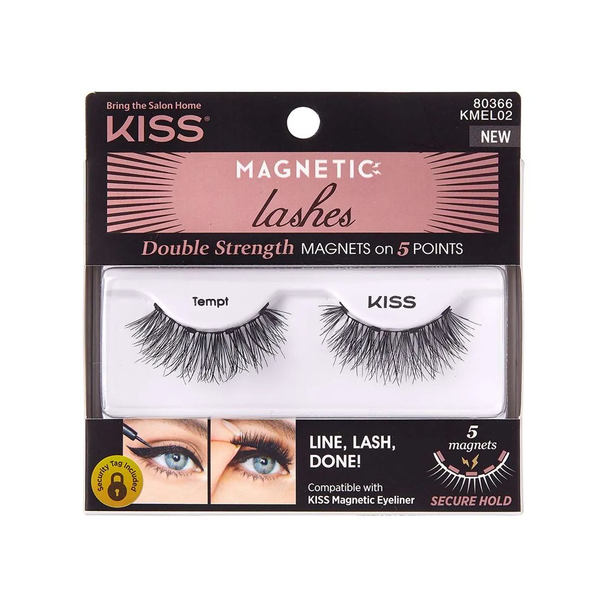 Накладные ресницы Kiss Charm Magnetic Eyeliner Lash, 1 пара накладные ресницы kiss true volume lash posh ktvl01c 2 шт