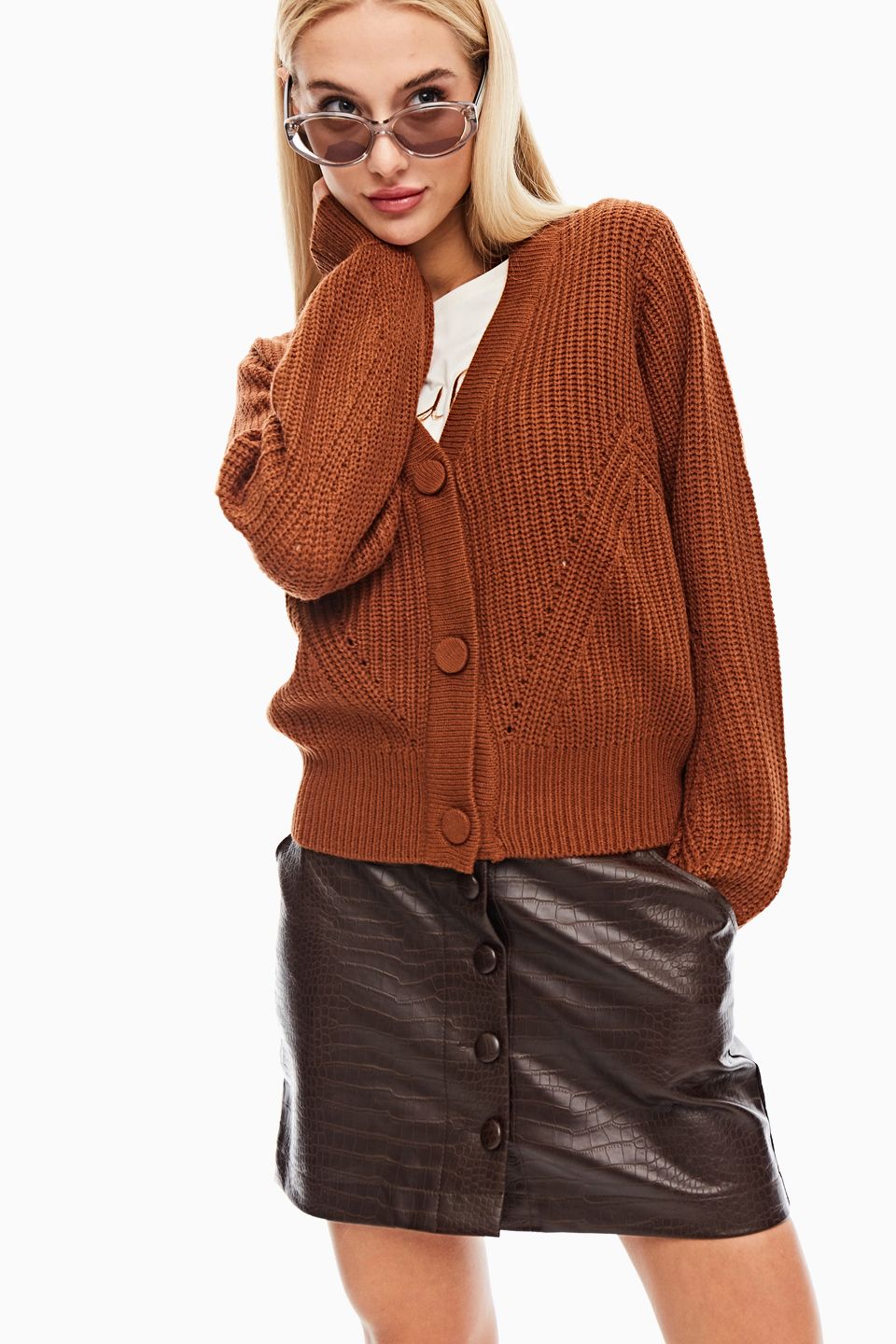 

Кардиган женский b.young 808595 коричневый M, 808595