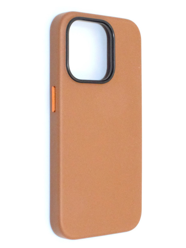 

Чехол с MagSafe на iPhone 14 Pro Кожаный New Line-Коричневый, Apple iPhone 14 Pro