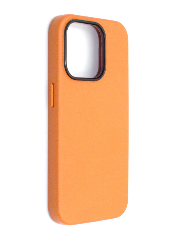 

Чехол с MagSafe на iPhone 14 Pro Кожаный New Line-Оранжевый, Apple iPhone 14 Pro