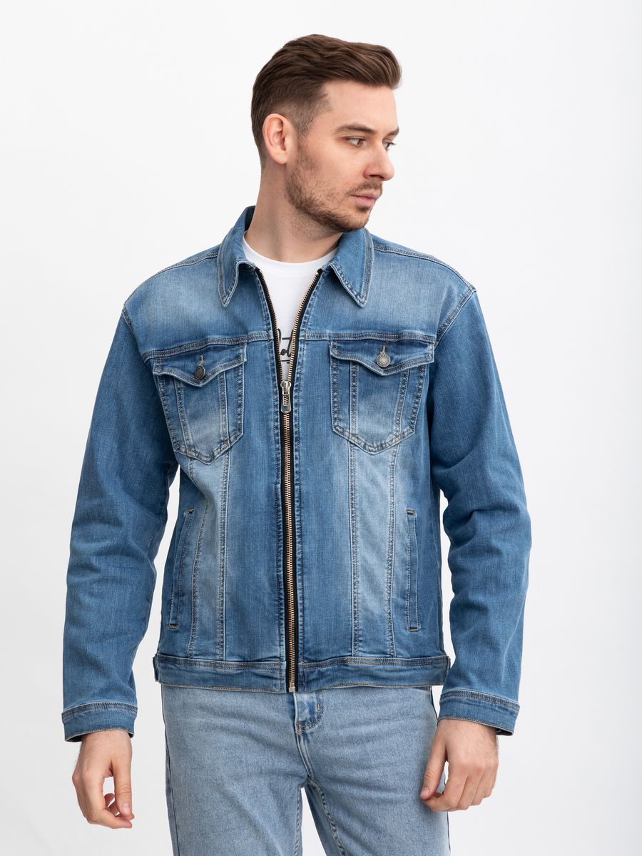 Джинсовая куртка мужская RM Shopping 581 синяя 3XL