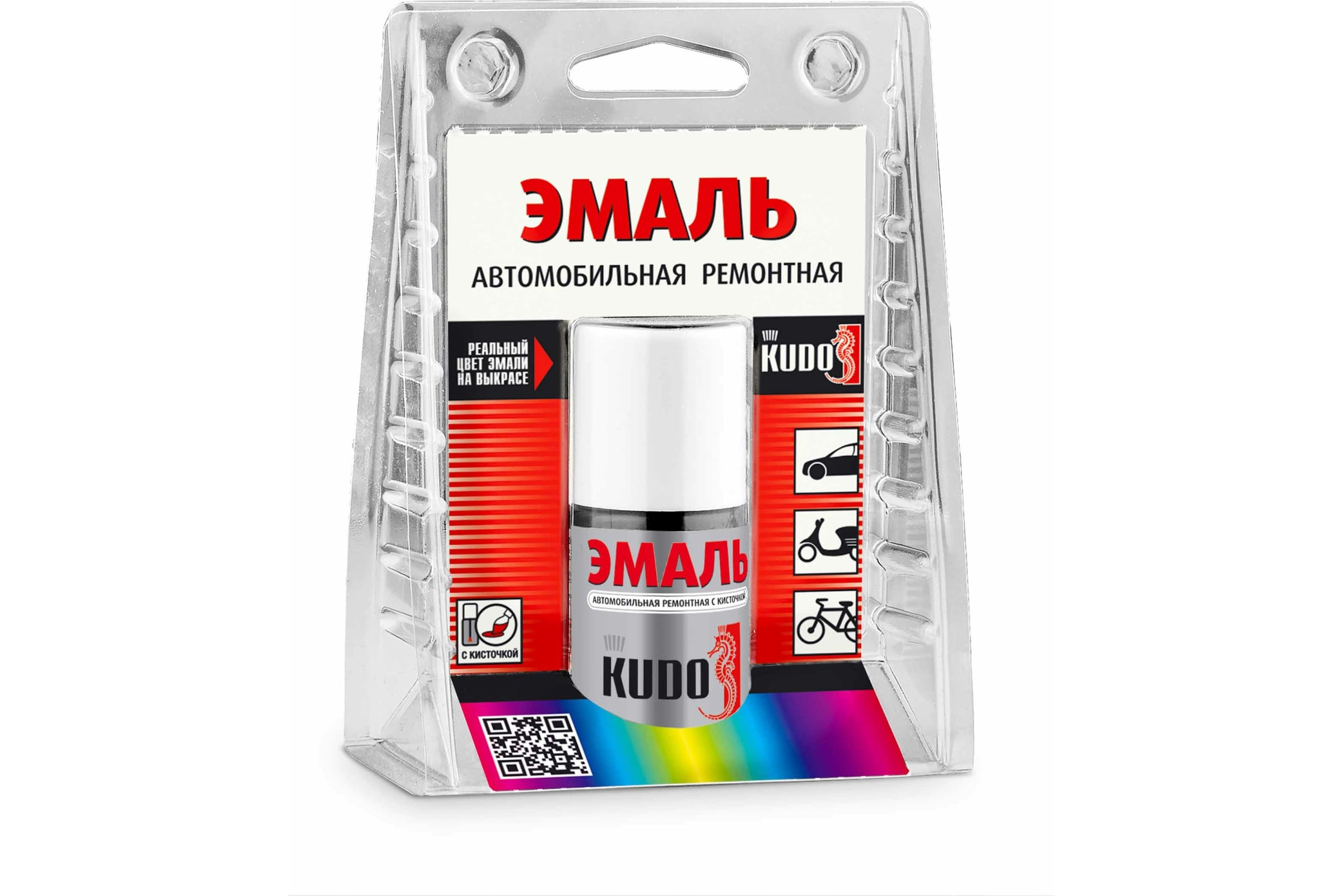 

Эмаль автомобильная ремонтная с кисточкой VAG (VW/Audi/Skoda) LF9E Candy White (15 мл) KUD
