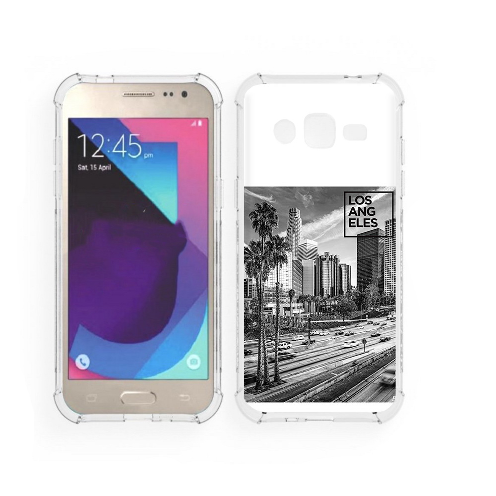 

Чехол MyPads Tocco для Samsung Galaxy J2 черно белый лос анджелес (PT226924.572.685), Прозрачный, Tocco