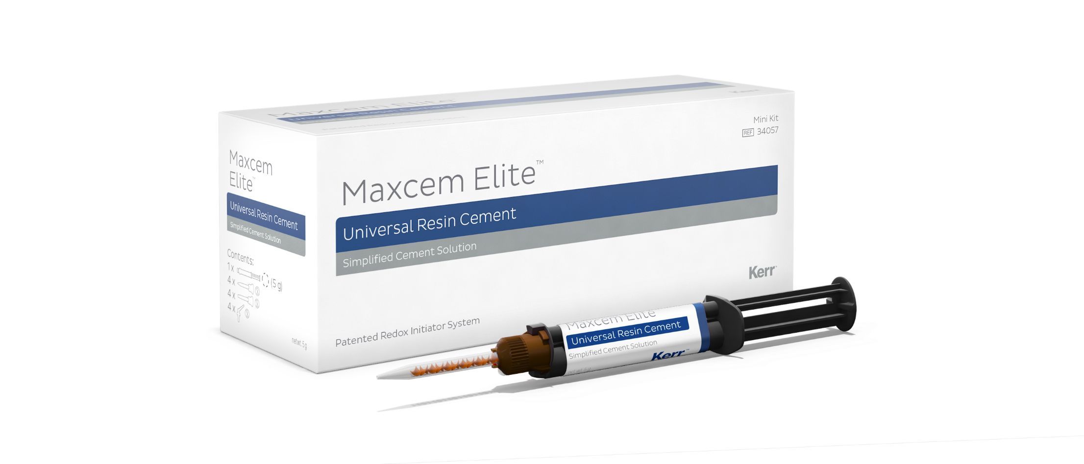 

Maxcem Elite Mini Kit Kerr 1 шприц 5 г прозрачный самопротравливающий двойного отверждения, Maxcem