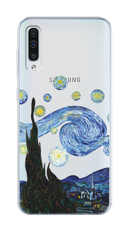 

Чехол на Samsung Galaxy A50/A30S "Ночь Ван Гога", Голубой;синий;черный, 28850-1