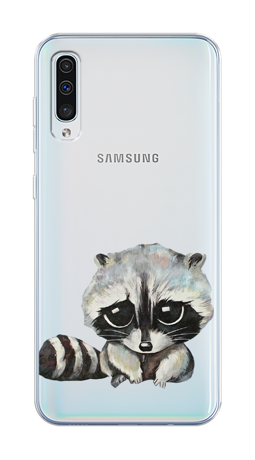 

Чехол на Samsung Galaxy A50/A30S "Большеглазый енот", Серый;черный;прозрачный, 28850-1