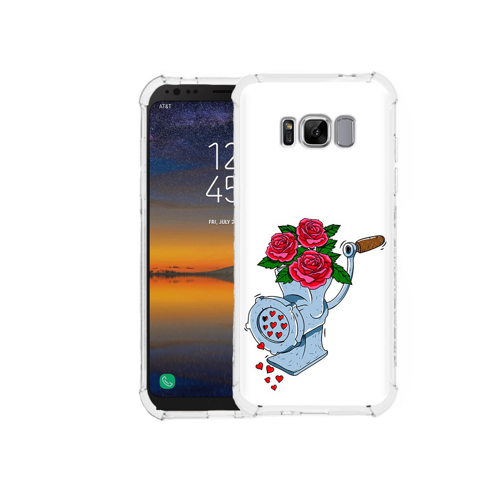 

Чехол MyPads Tocco для Samsung Galaxy S8 Цветочные сердца (PT107395.590.199), Прозрачный, Tocco