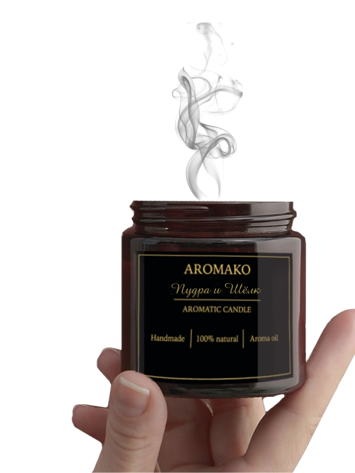 фото Ароматическая свеча aromako"пудра и шёлк", 150 г