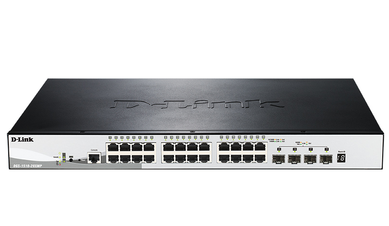 

Коммутатор D-Link DGS-1510-28XMP/A1A черный, DGS-1510-28XMP/A1A