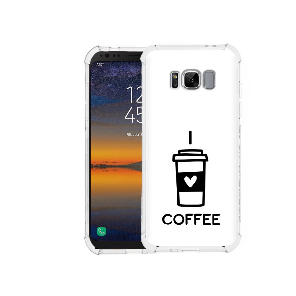 

Чехол MyPads Tocco для Samsung Galaxy S8 Я люблю кофе (PT107395.590.206), Прозрачный, Tocco